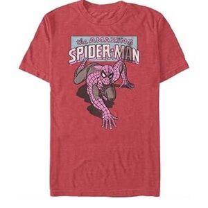 Marvel Red Spider-Man Short Sleeve Tee (SIZE L,XL,XXL,3XL)